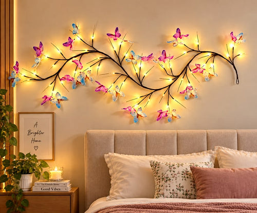 Butterfly Tree Branch LED String Light – Decorative Warm White Fairy Lights for Bedroom & Home Decor
