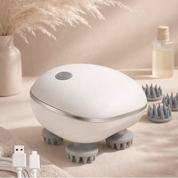 Electric Scalp Massager – Rechargeable Head Massage Brush for Relaxation & Scalp Care