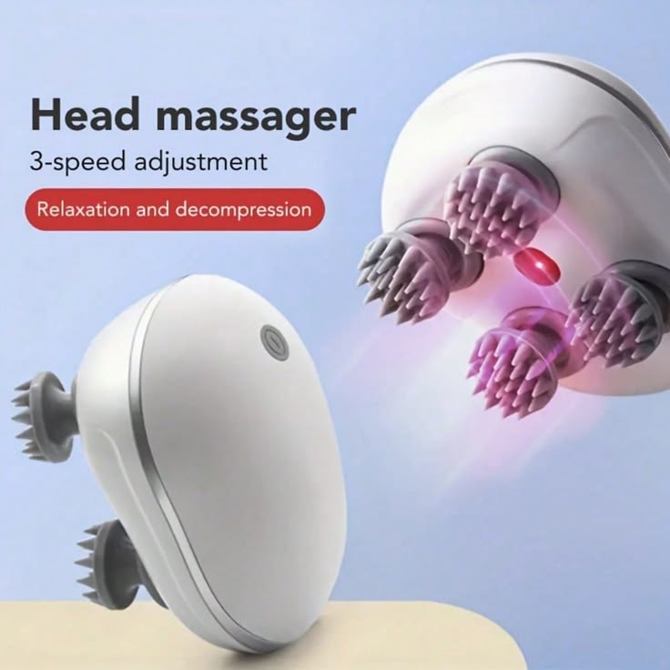 Electric Scalp Massager – Rechargeable Head Massage Brush for Relaxation & Scalp Care