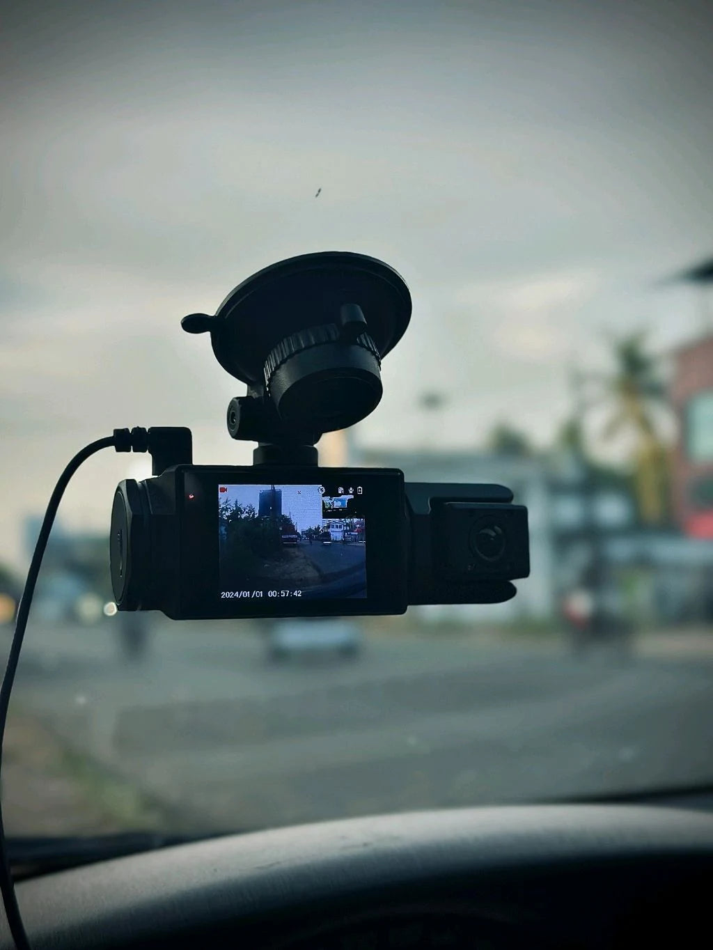 Black Box Dual Dash Cam 1080P Full HD Car Camera Video Recorder With Night Vision & 180° Adjustable Camera