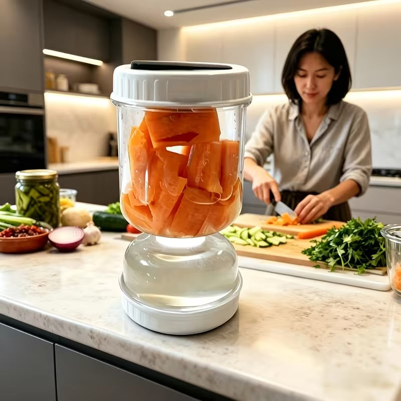 Reusable Pickle Jar with Airtight Lid – Compact Food Storage Container