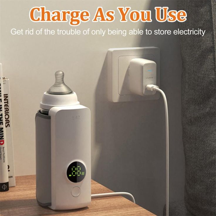 Portable Baby Milk Bottle Warmer with Digital Temperature Display – Travel-Friendly Bottle Heating Device