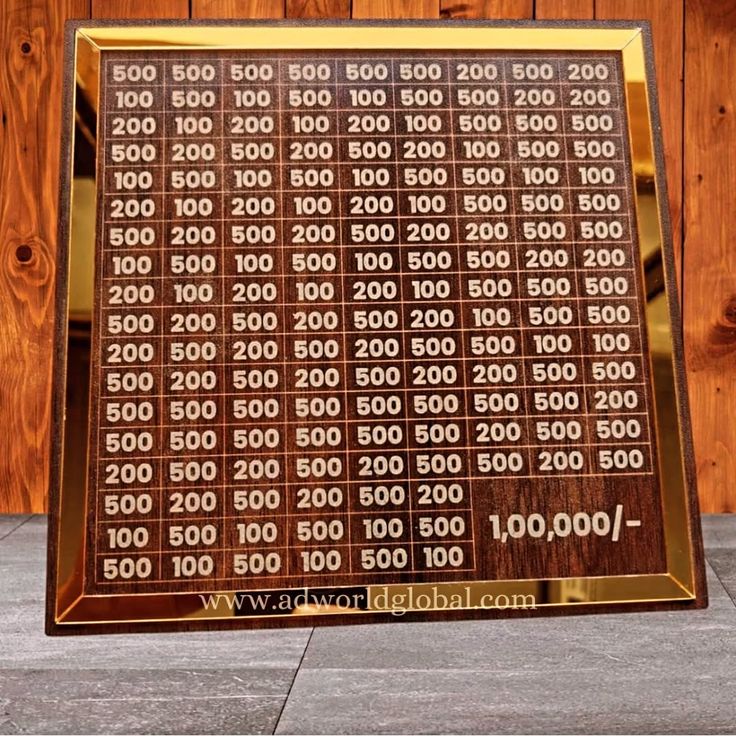 Wooden Money Saving Challenge Box – 1,00,000 Savings Goal Bank