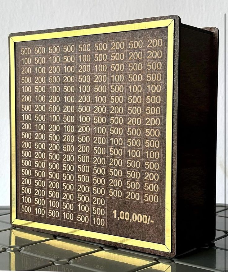 Wooden Money Saving Challenge Box – 1,00,000 Savings Goal Bank